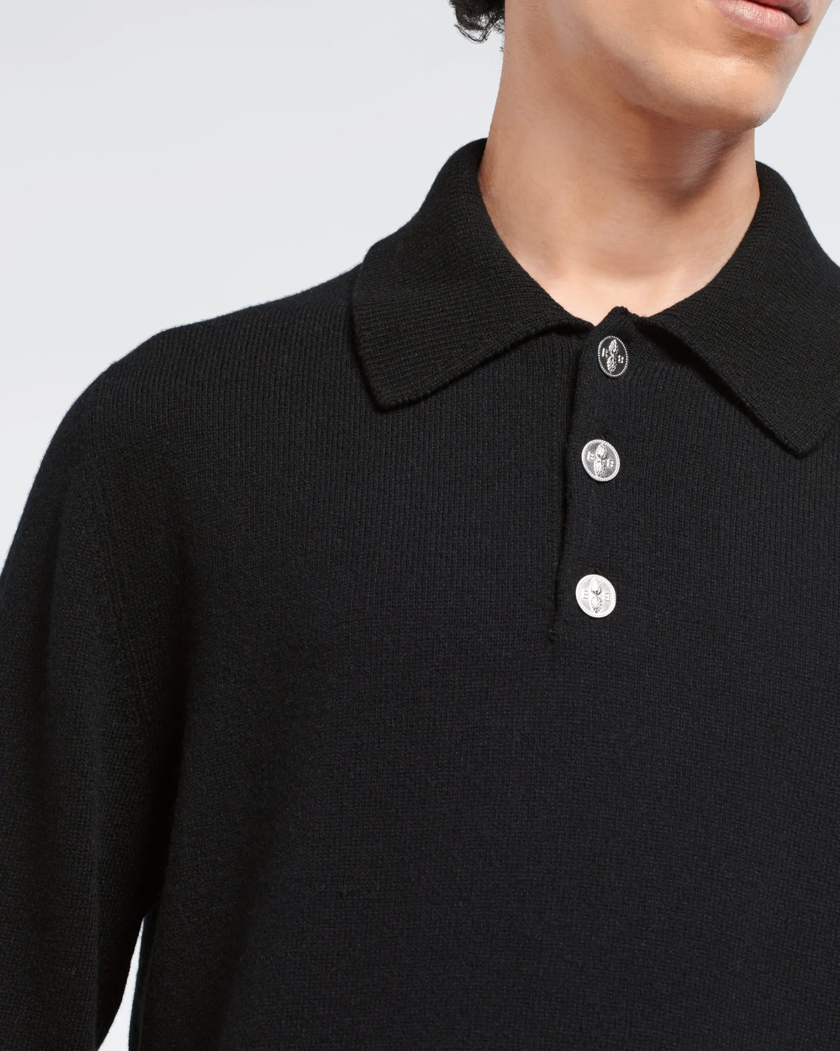 Barrie B Label polo-collar sweater in cashmere