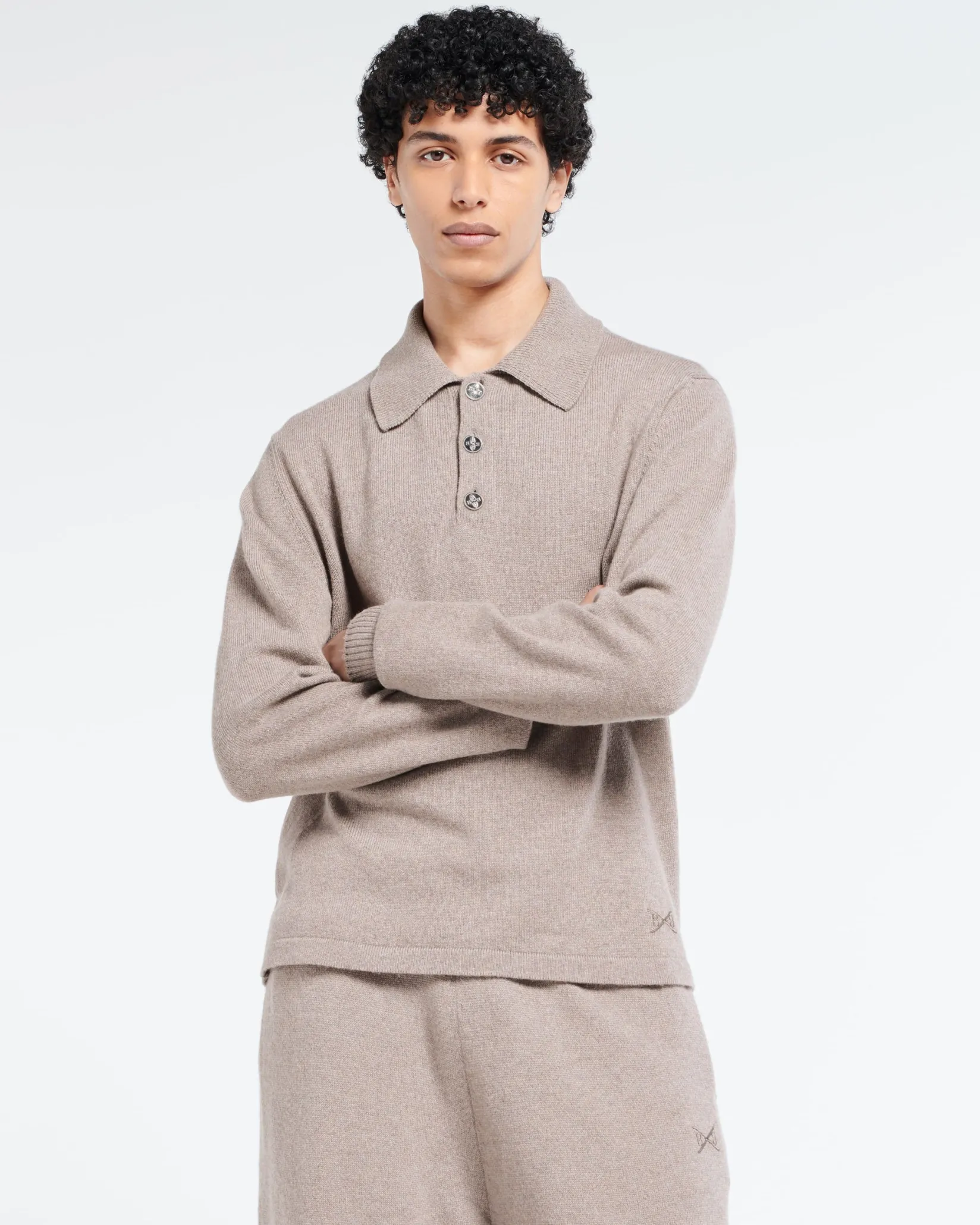 Barrie B Label polo-collar sweater in cashmere