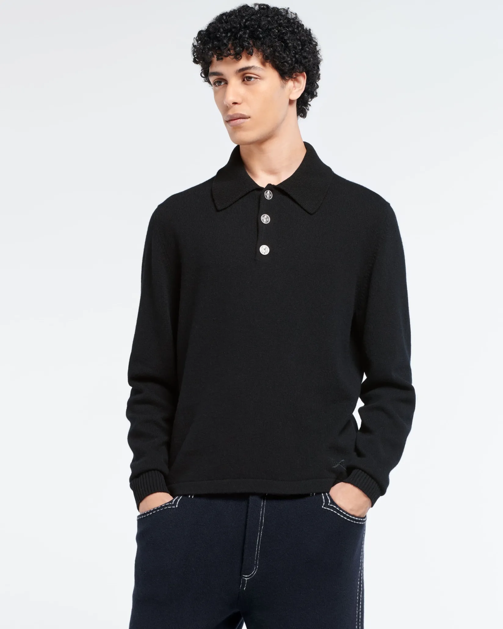 Barrie B Label polo-collar sweater in cashmere