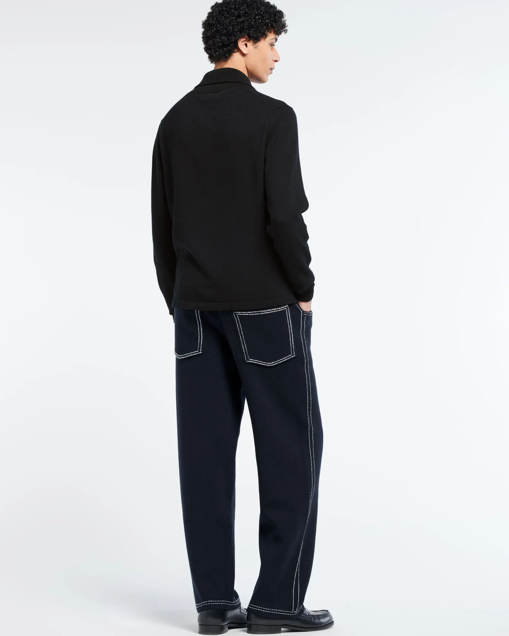 Barrie B Label polo-collar sweater in cashmere