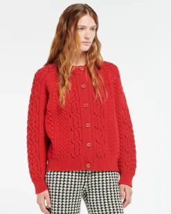 Women Barrie Cable-knit cashmere cardigan