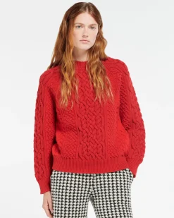 Women Barrie Cable-knit cashmere jumper