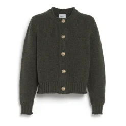 Women Barrie Cardigan in chunky cashmere with gold buttons