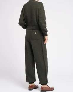 Women Barrie Cardigan in chunky cashmere with gold buttons