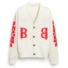 Women Barrie Cardigan in cotton with a cashmere B logo