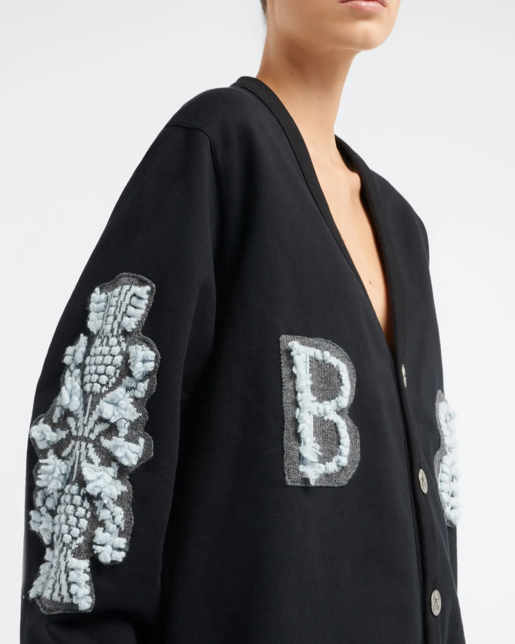 Women Barrie Cardigan in cotton with a cashmere B logo