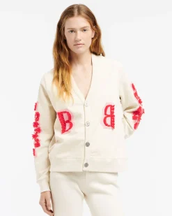 Women Barrie Cardigan in cotton with a cashmere B logo