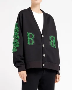 Women Barrie Cardigan in cotton with a cashmere B logo