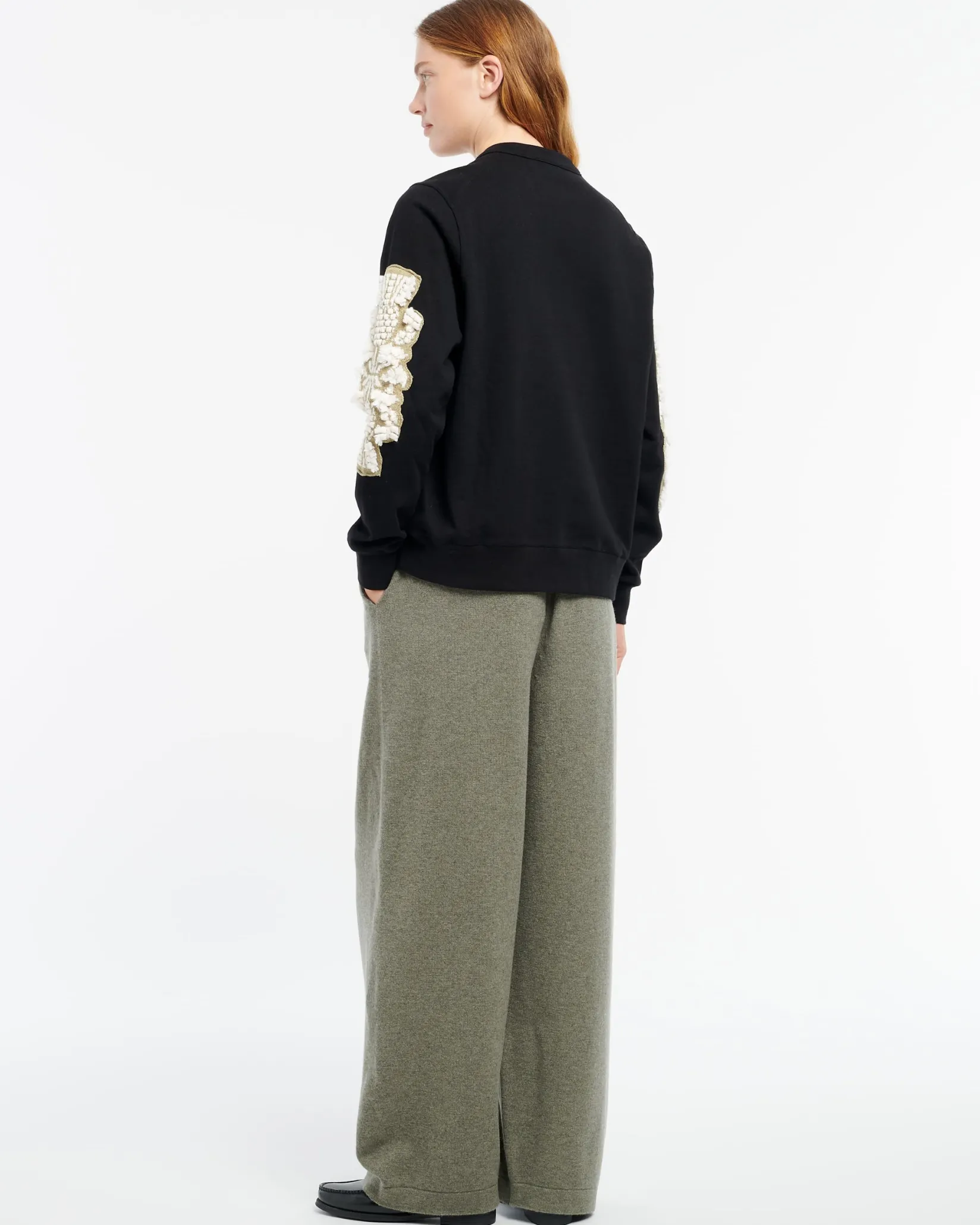 Women Barrie Cardigan in cotton with a cashmere B logo