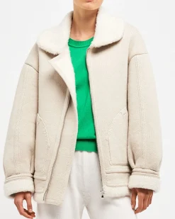Women Barrie Cashmere and alpaca bomber jacket