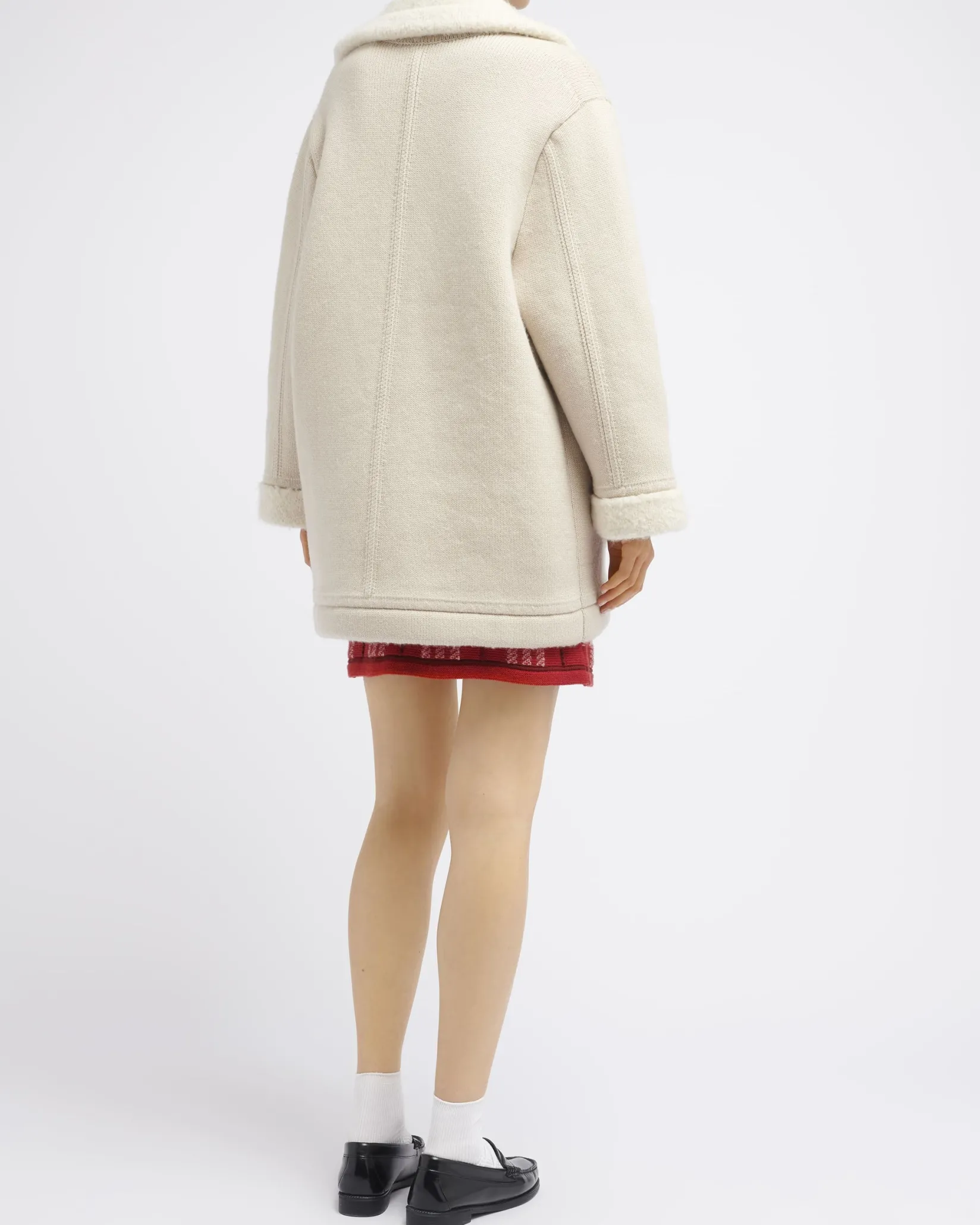 Women Barrie Cashmere and Apalca pea Coat
