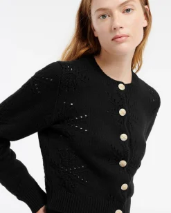 Women Barrie Cashmere and cotton cardigan with an all-over motif