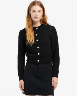 Women Barrie Cashmere and cotton cardigan with an all-over motif