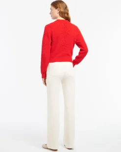 Women Barrie Cashmere and cotton cardigan with an all-over motif