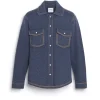 Barrie Cashmere and cotton Denim overshirt