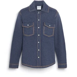 Barrie Cashmere and cotton Denim overshirt