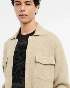 Barrie Cashmere and cotton Denim overshirt