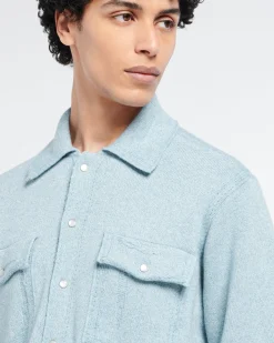 Barrie Cashmere and cotton Denim overshirt