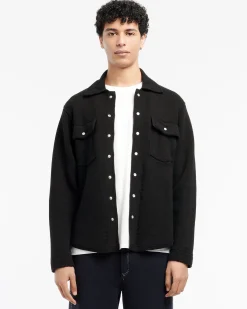 Barrie Cashmere and cotton Denim overshirt