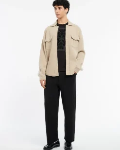 Barrie Cashmere and cotton Denim overshirt
