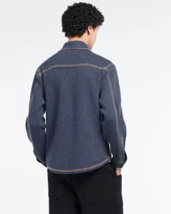 Barrie Cashmere and cotton Denim overshirt