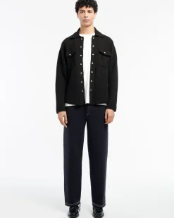 Barrie Cashmere and cotton Denim overshirt