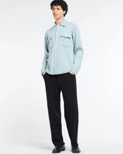 Barrie Cashmere and cotton Denim overshirt