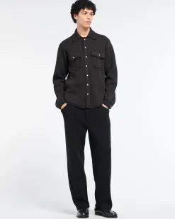 Barrie Cashmere and cotton Denim overshirt