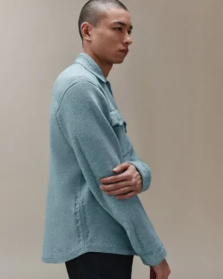 Barrie Cashmere and cotton Denim overshirt
