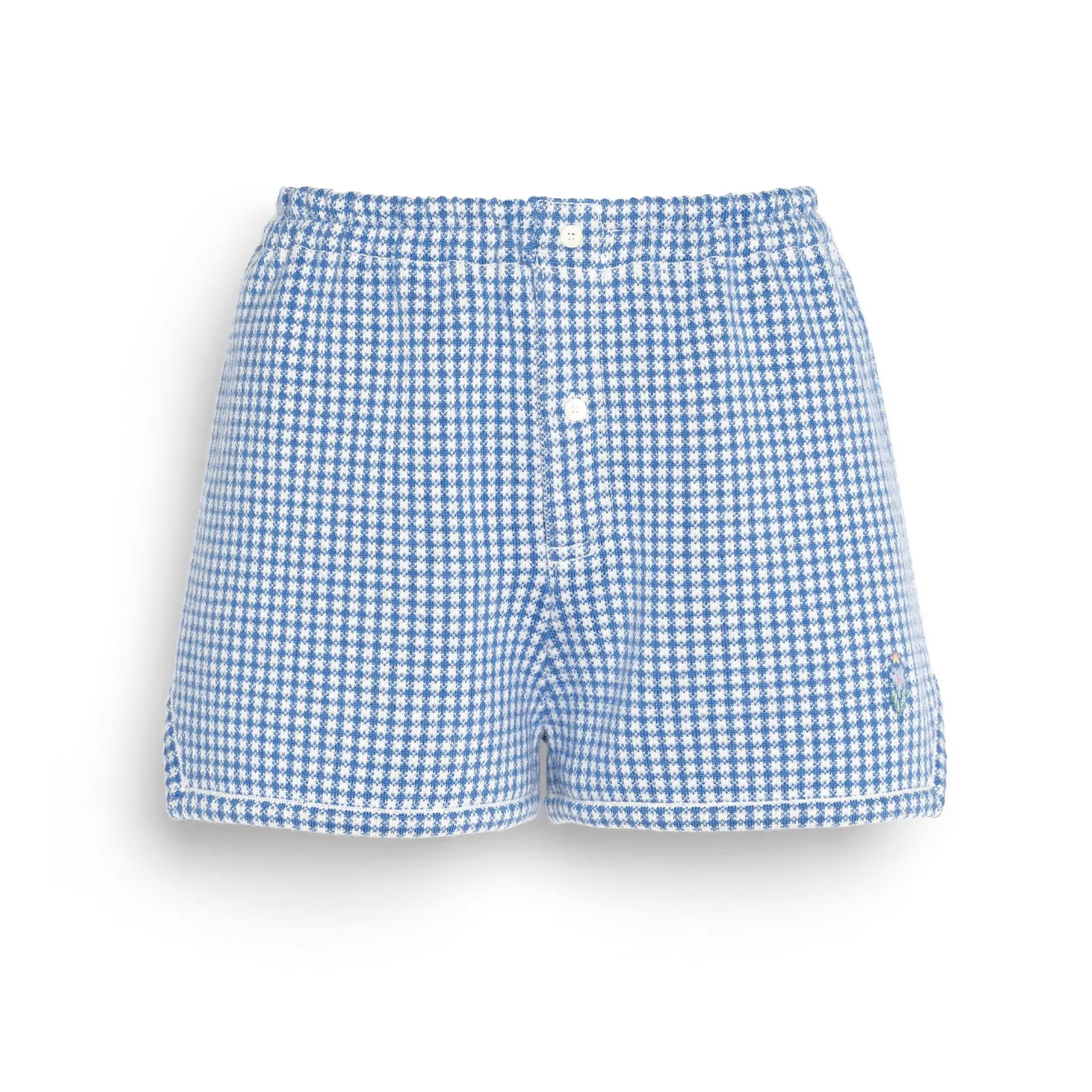 Women Barrie Cashmere and cotton gingham shorts