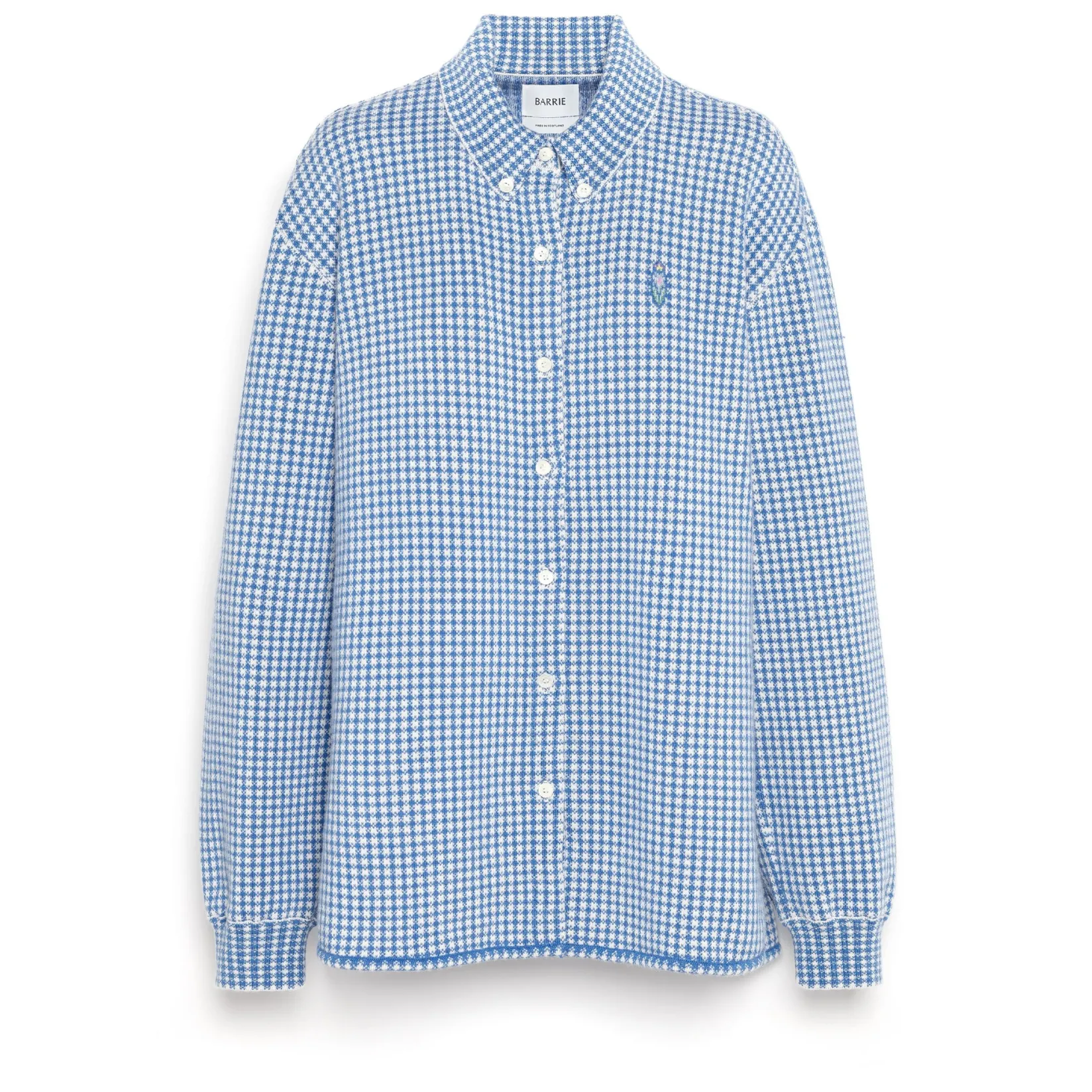 Women Barrie Cashmere and cotton gingham shirt