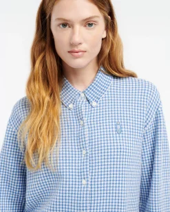 Women Barrie Cashmere and cotton gingham shirt