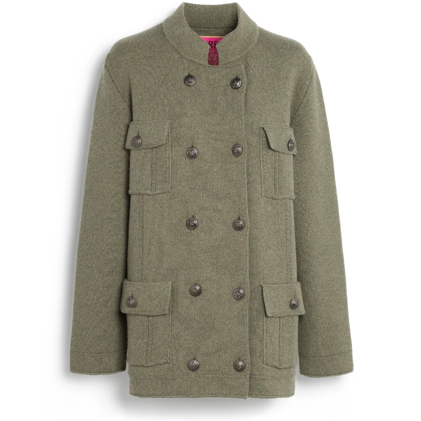 Women Barrie Cashmere and cotton military-style jacket