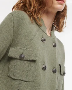 Women Barrie Cashmere and cotton military-style jacket