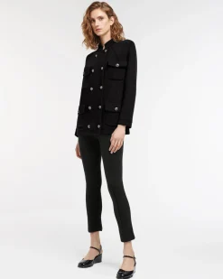 Women Barrie Cashmere and cotton military-style jacket