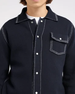 Barrie Cashmere and cotton overshirt