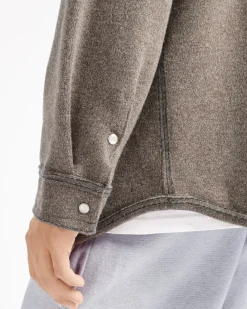 Barrie Cashmere and cotton overshirt