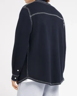 Barrie Cashmere and cotton overshirt