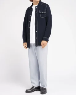 Barrie Cashmere and cotton overshirt