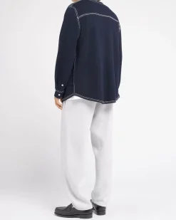 Barrie Cashmere and cotton overshirt