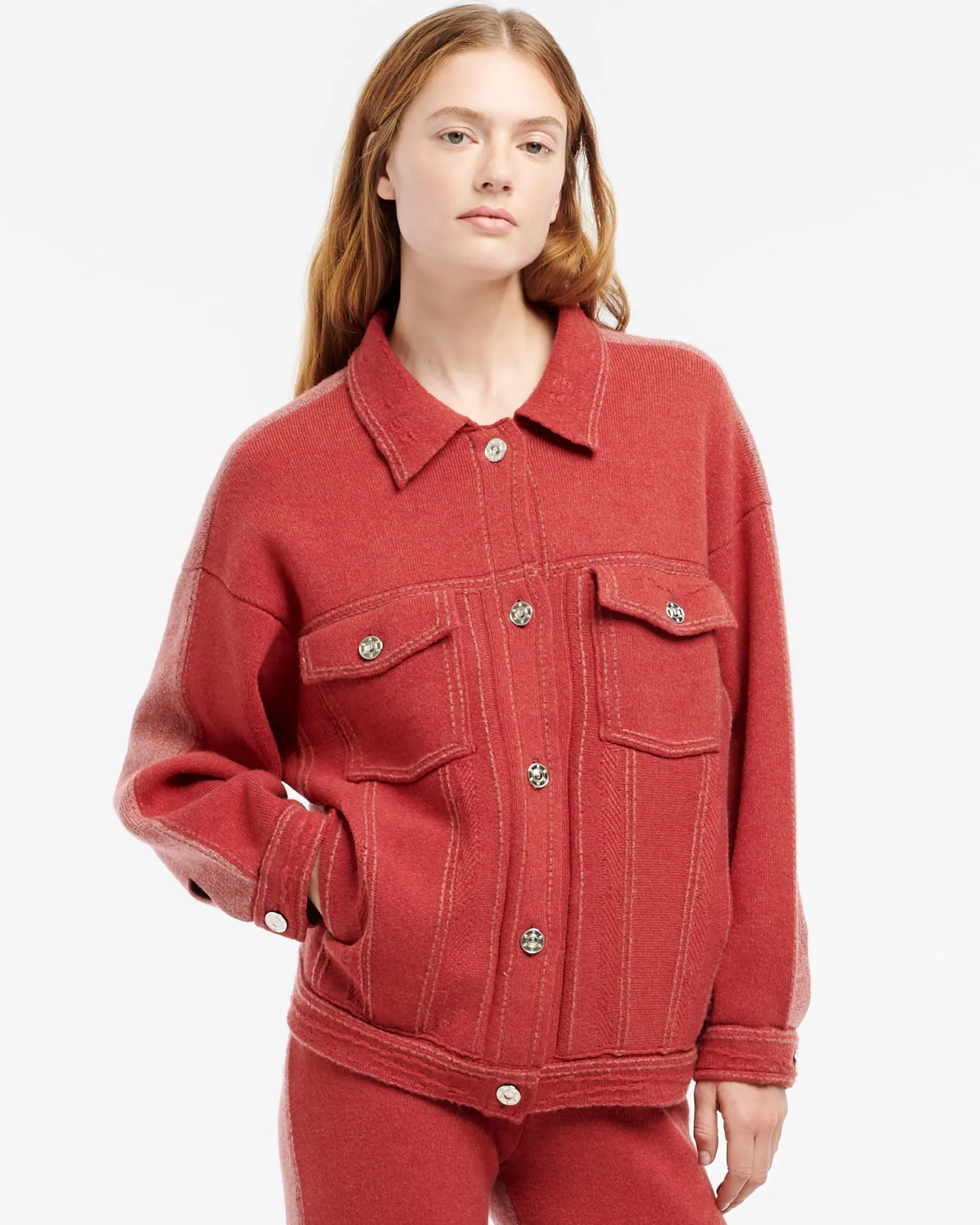 Women Barrie Cashmere and cotton patchwork Denim trousers