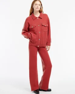 Women Barrie Cashmere and cotton patchwork Denim trousers