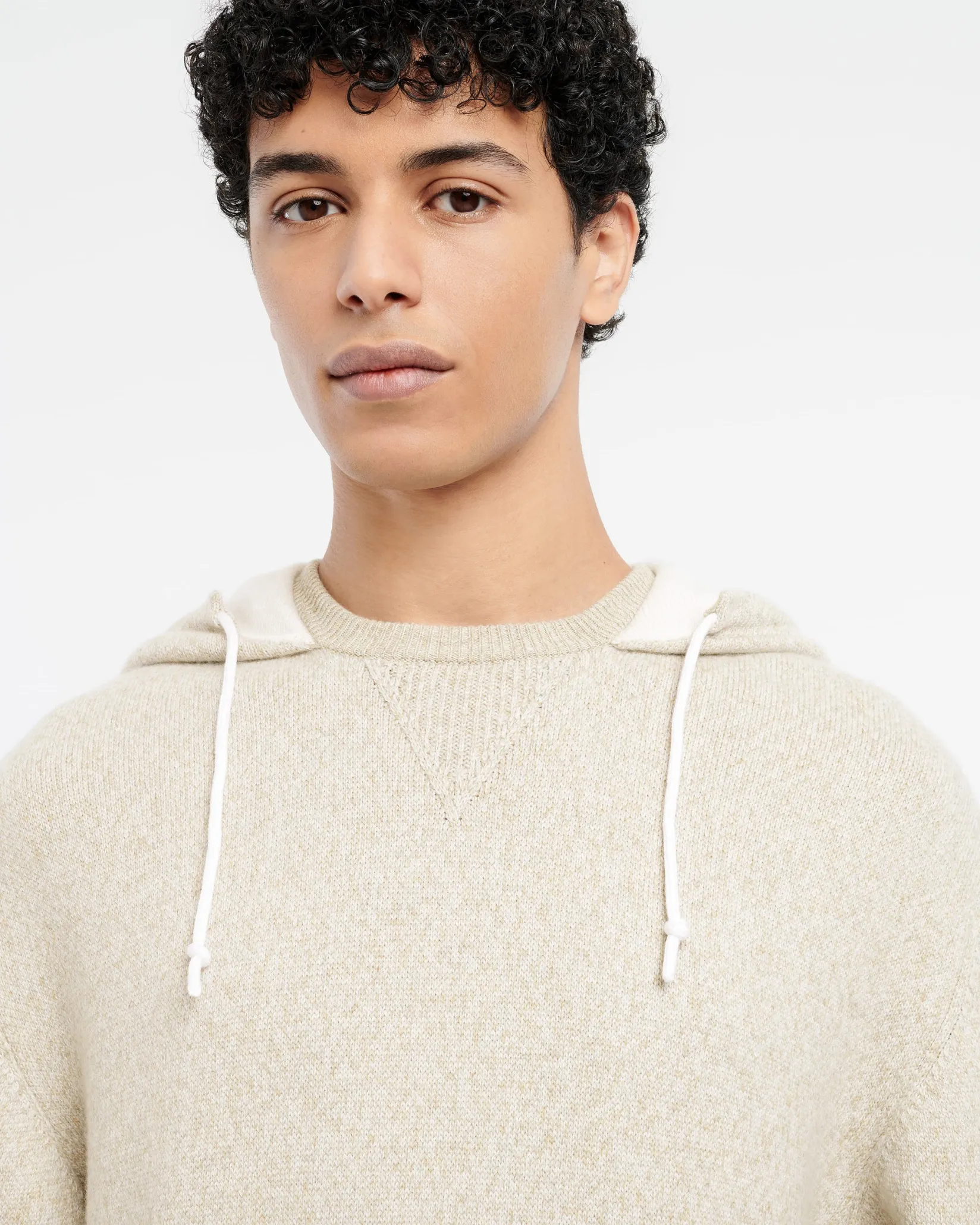 Barrie Cashmere and cotton sportswear hooded sweatshirt