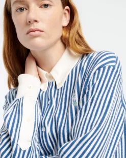 Women Barrie Cashmere and cotton striped shirt