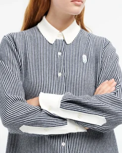 Women Barrie Cashmere and cotton striped shirt