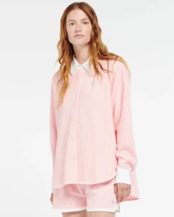 Women Barrie Cashmere and cotton striped shirt