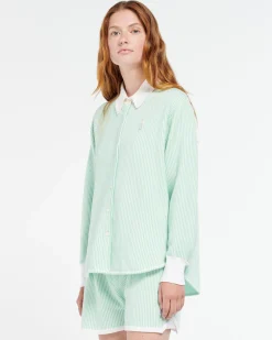 Women Barrie Cashmere and cotton striped shirt