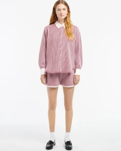 Women Barrie Cashmere and cotton striped shirt