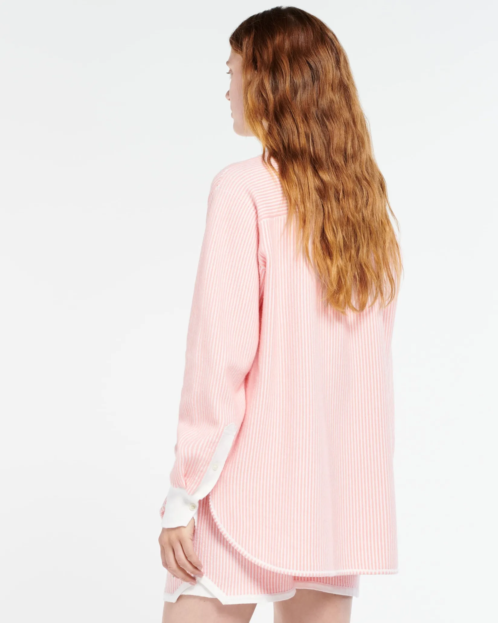 Women Barrie Cashmere and cotton striped shirt