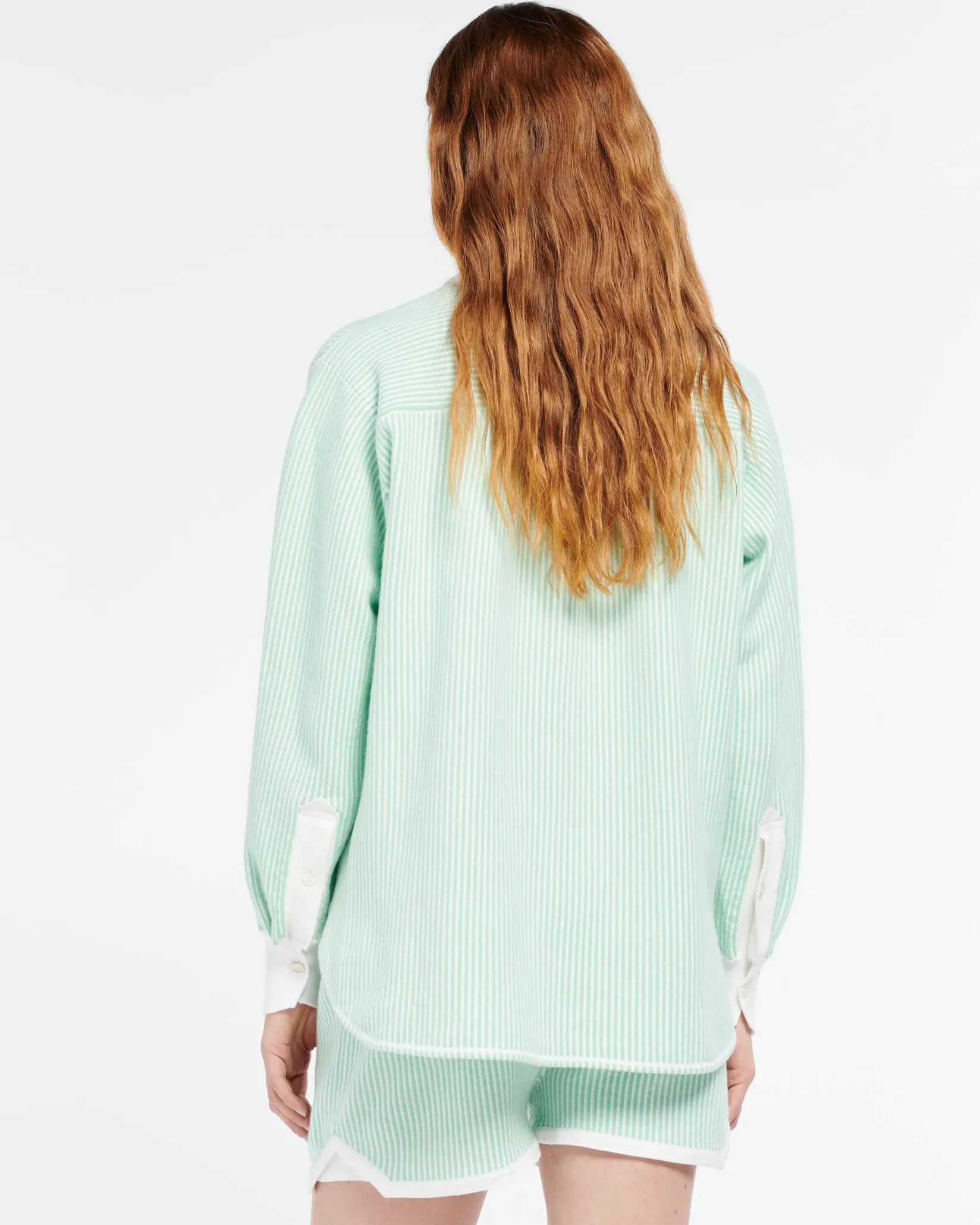 Women Barrie Cashmere and cotton striped shirt